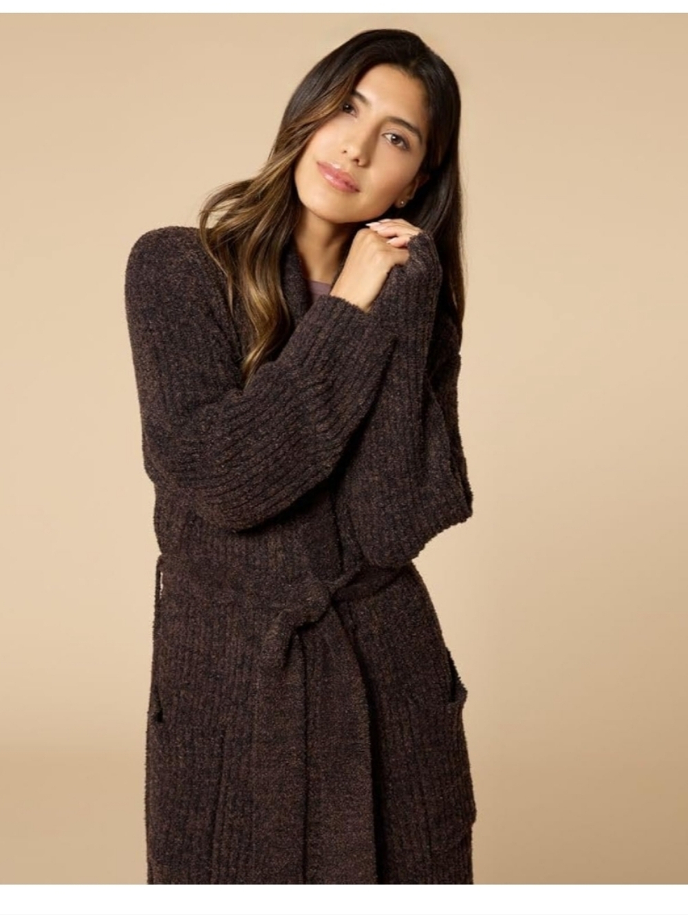 Softies Cozy Ribbed Knit Long Robe - Picture 3 of 7
